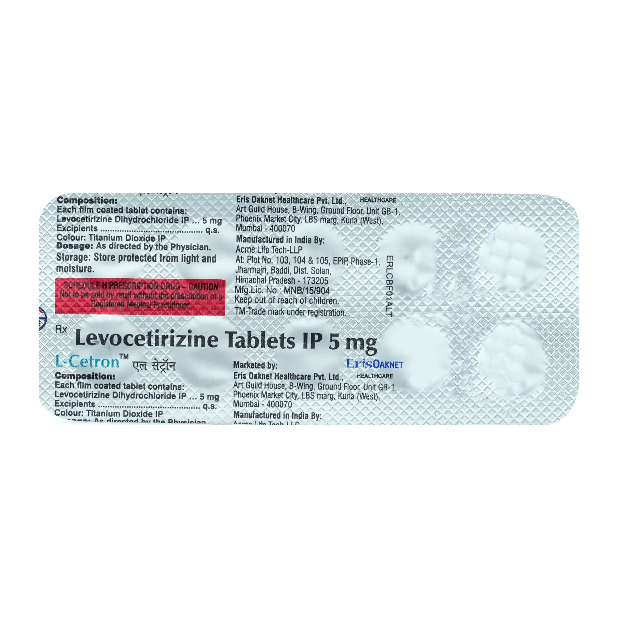 L-Cetron 10 mg Tablet 10's, Pack of 10 TABLETS L-Cetron 10 mg Tablet 10's, Pack of 10 TABLETS