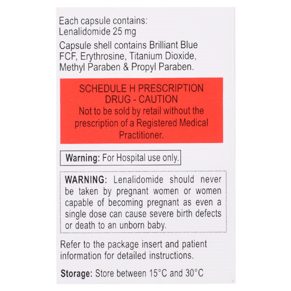 Lenalid 25 mg Capsule 30's, Pack of 1 Capsule Lenalid 25 mg Capsule 30's, Pack of 1 Capsule