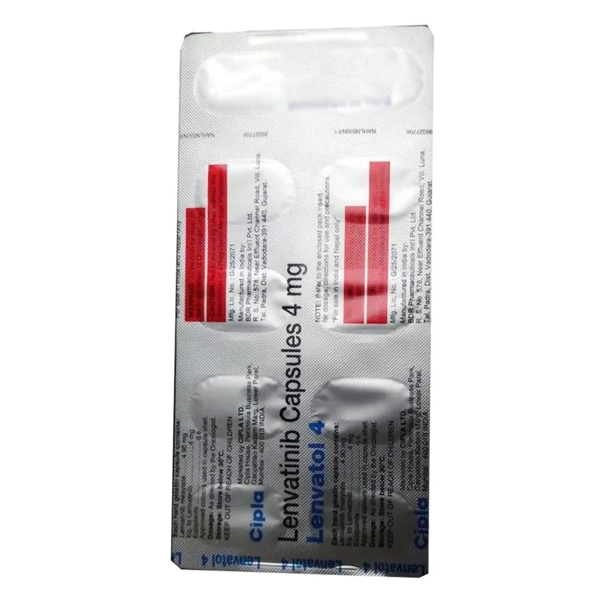 Buy Lenvatol 4 Capsule 10's Online