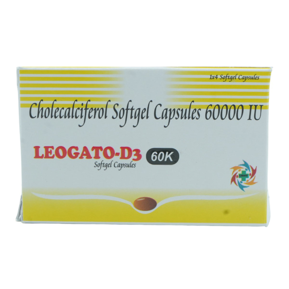 Leogato-D3 60K Softgel Capsule 4's, Pack of 4 CapsuleS Leogato-D3 60K Softgel Capsule 4's, Pack of 4 CapsuleS