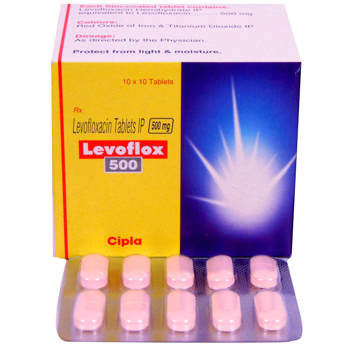 Levoflox 500 Tablet 10's, Pack of 10 TABLETS Levoflox 500 Tablet 10's, Pack of 10 TABLETS