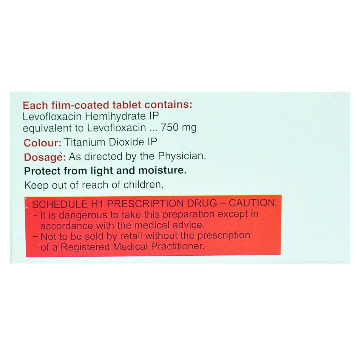 Levoflox 750 Tablet 5's, Pack of 5 TABLETS Levoflox 750 Tablet 5's, Pack of 5 TABLETS