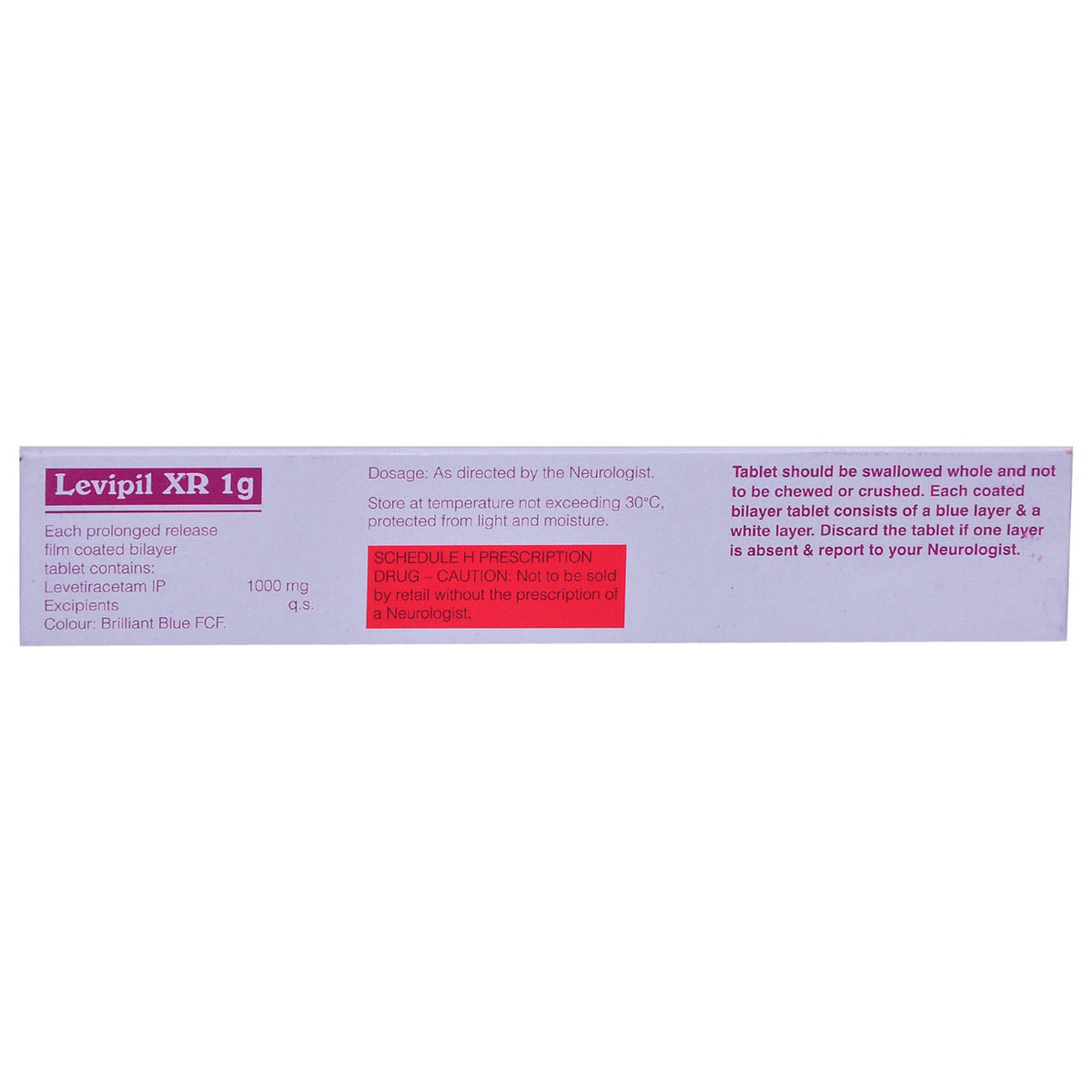 Levipil XR 1 gm Tablet 10's, Pack of 10 TABLETS Levipil XR 1 gm Tablet 10's, Pack of 10 TABLETS