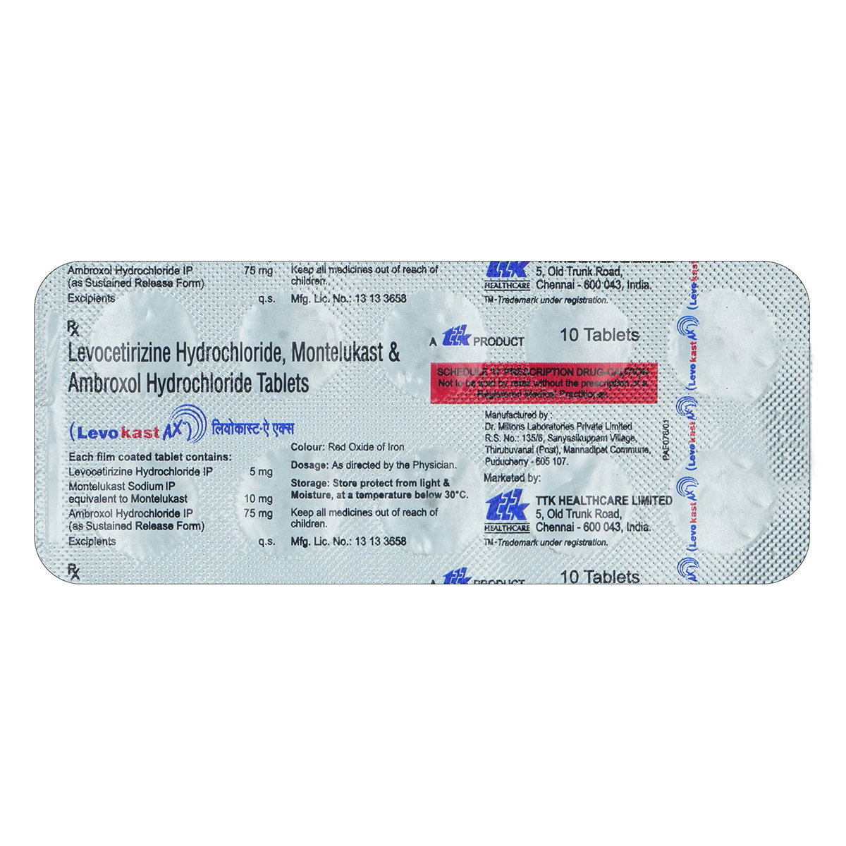 Levokast AX Tablet 10's, Pack of 10 TABLETS Levokast AX Tablet 10's, Pack of 10 TABLETS