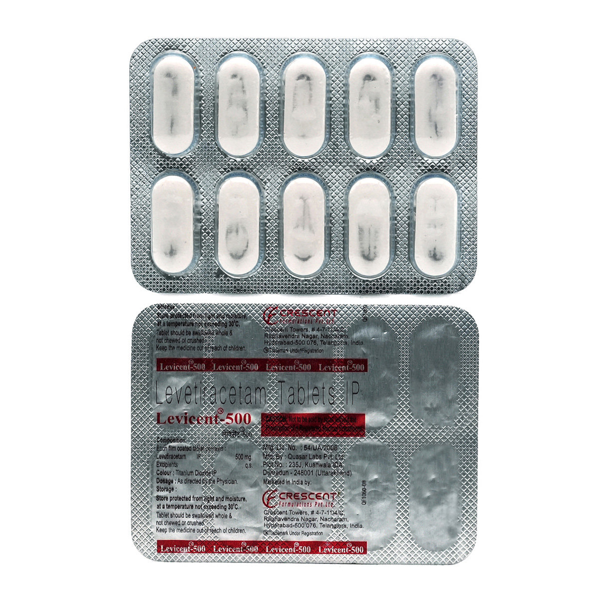 Levicent-500 Tablet 10's, Pack of 10 TABLETS Levicent-500 Tablet 10's, Pack of 10 TABLETS