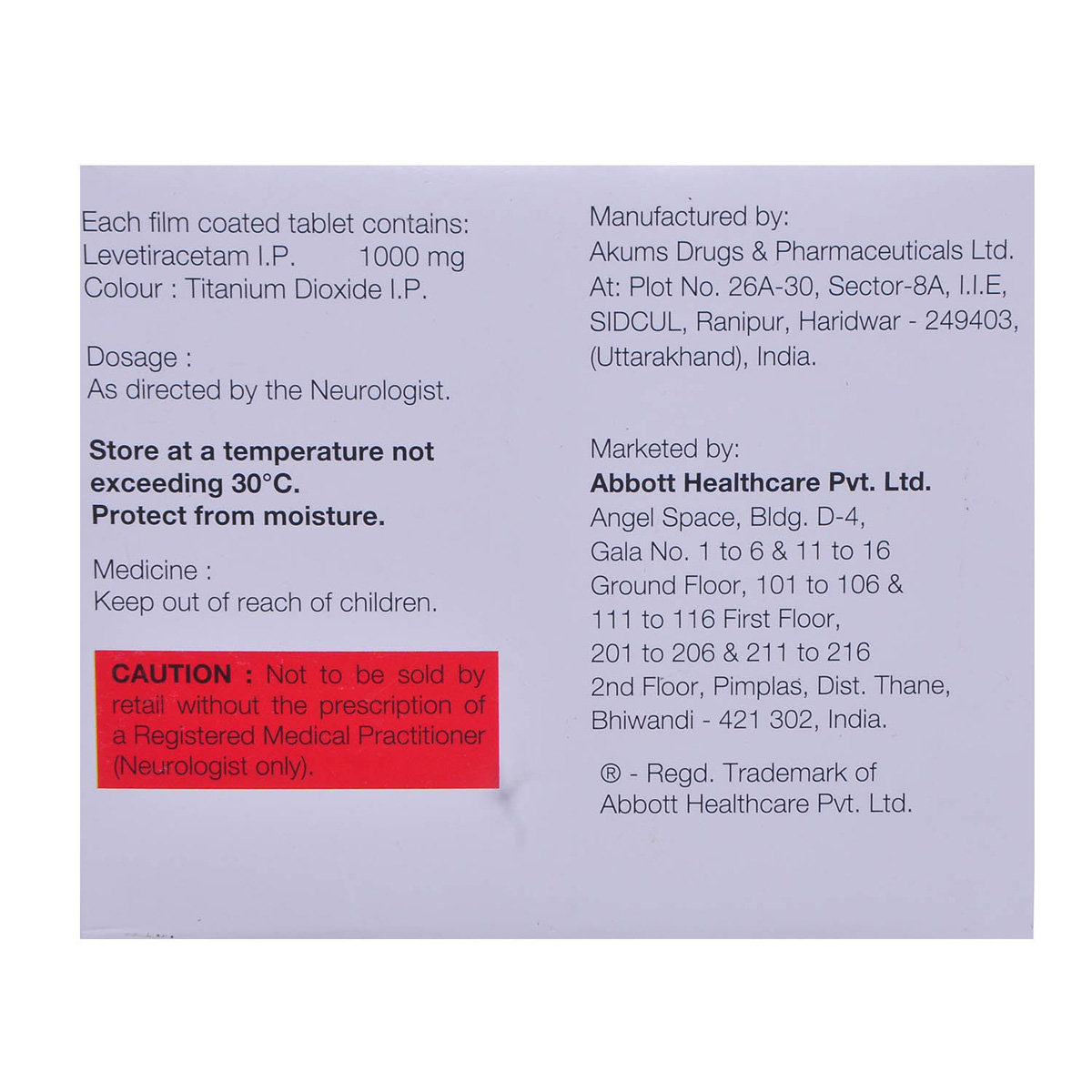 Levesam 1gm Tablet 15's, Pack of 15 TABLETS Levesam 1gm Tablet 15's, Pack of 15 TABLETS