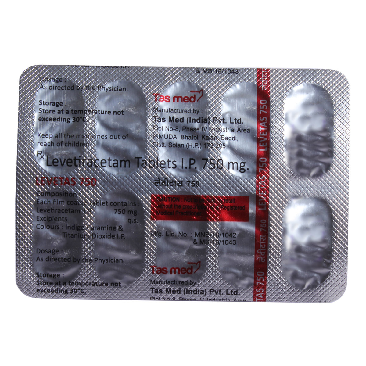Levetas 750 mg Tablet 10's, Pack of 10 TABLETS Levetas 750 mg Tablet 10's, Pack of 10 TABLETS