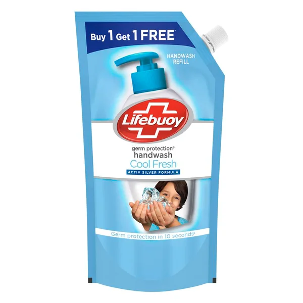 Lifebuoy Cool Fresh Germ Protection Handwash, 750 ml (Buy 1 Get 1 Free) Refill Pack, Pack of 1