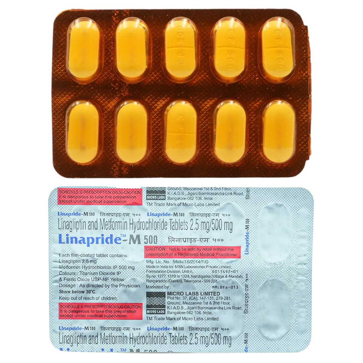 Linapride-M 500 Tablet 10's, Pack of 10 TabletS Linapride-M 500 Tablet 10's, Pack of 10 TabletS