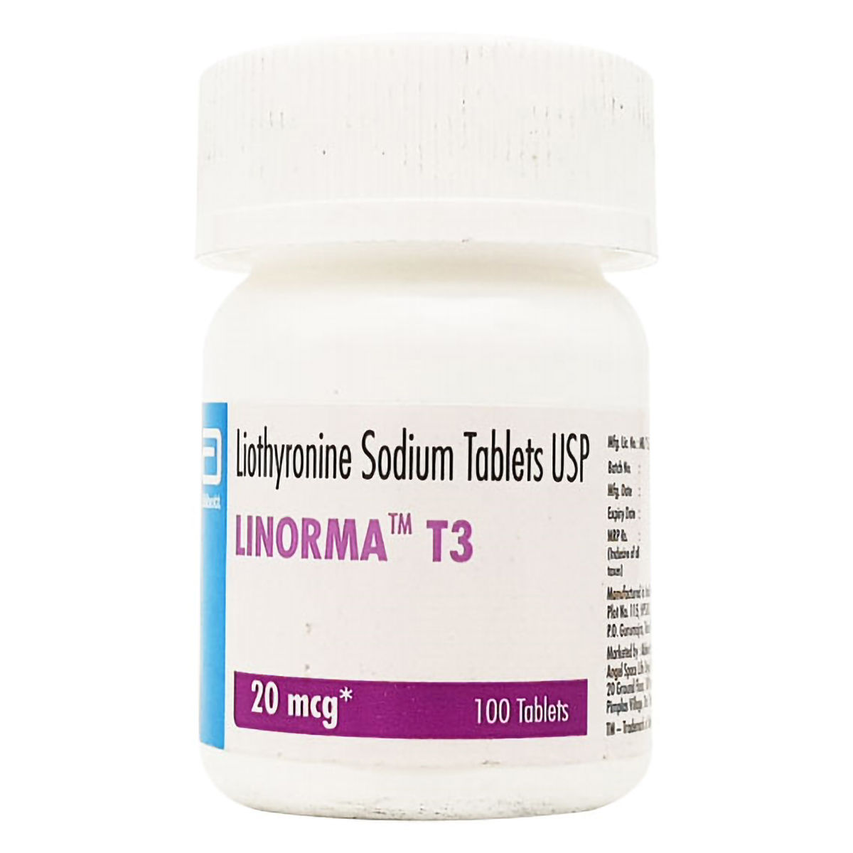 Buy Linorma T3 20 MCG Tablet 100's Online