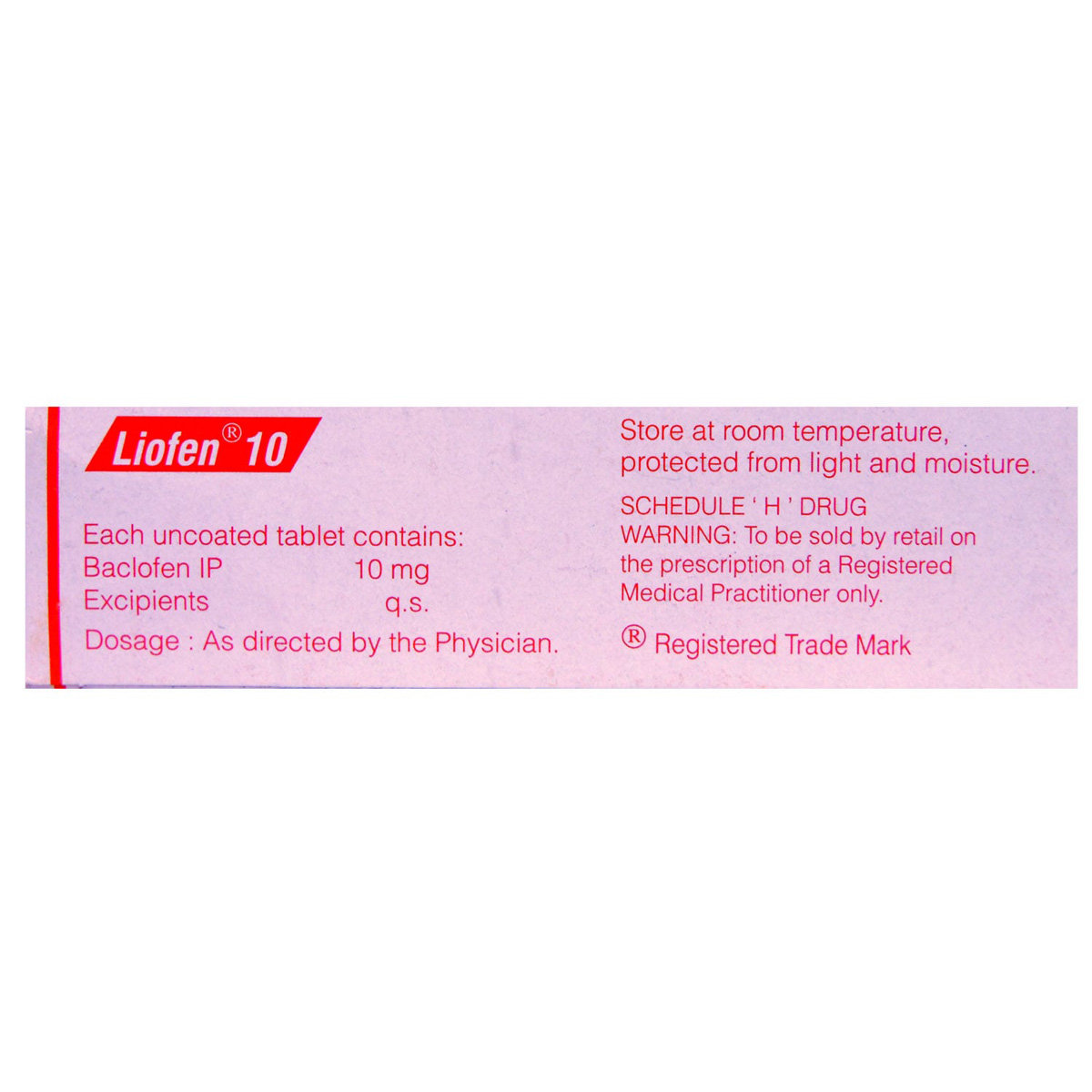 Liofen 10 Tablet 10's, Pack of 10 TABLETS Liofen 10 Tablet 10's, Pack of 10 TABLETS