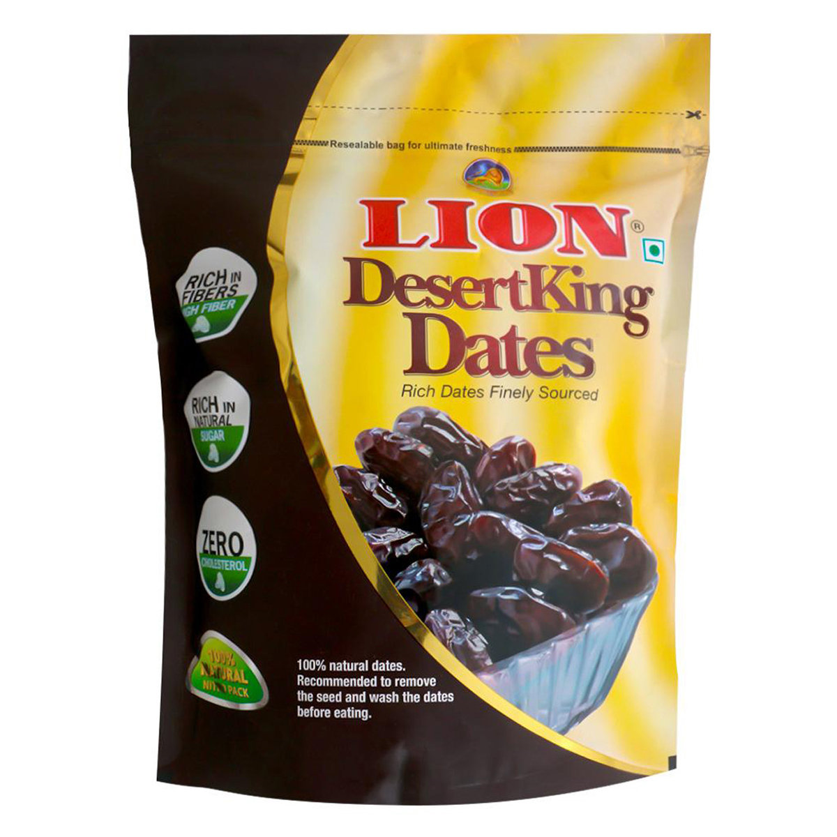 Lion Desert King Dates, 500 gm, Pack of 1 Lion Desert King Dates, 500 gm, Pack of 1