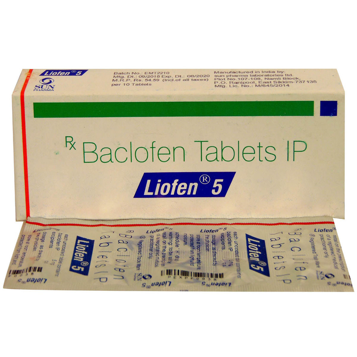 Buy Liofen 5 Tablet 10's Online