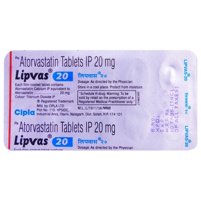 Lipvas 20 Tablet 10's, Pack of 10 TABLETS