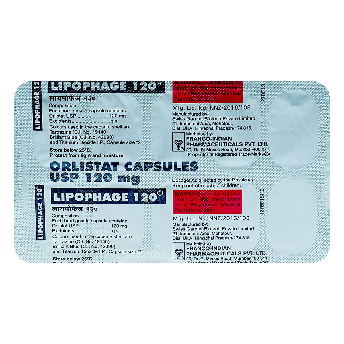 Buy Lipophage 120 Capsule 10's Online