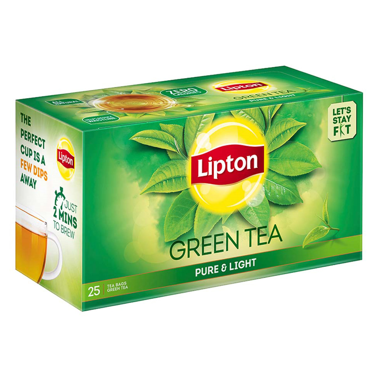 Lipton Pure & Light Green Tea Bags, 25 Count, Pack of 1 Lipton Pure & Light Green Tea Bags, 25 Count, Pack of 1