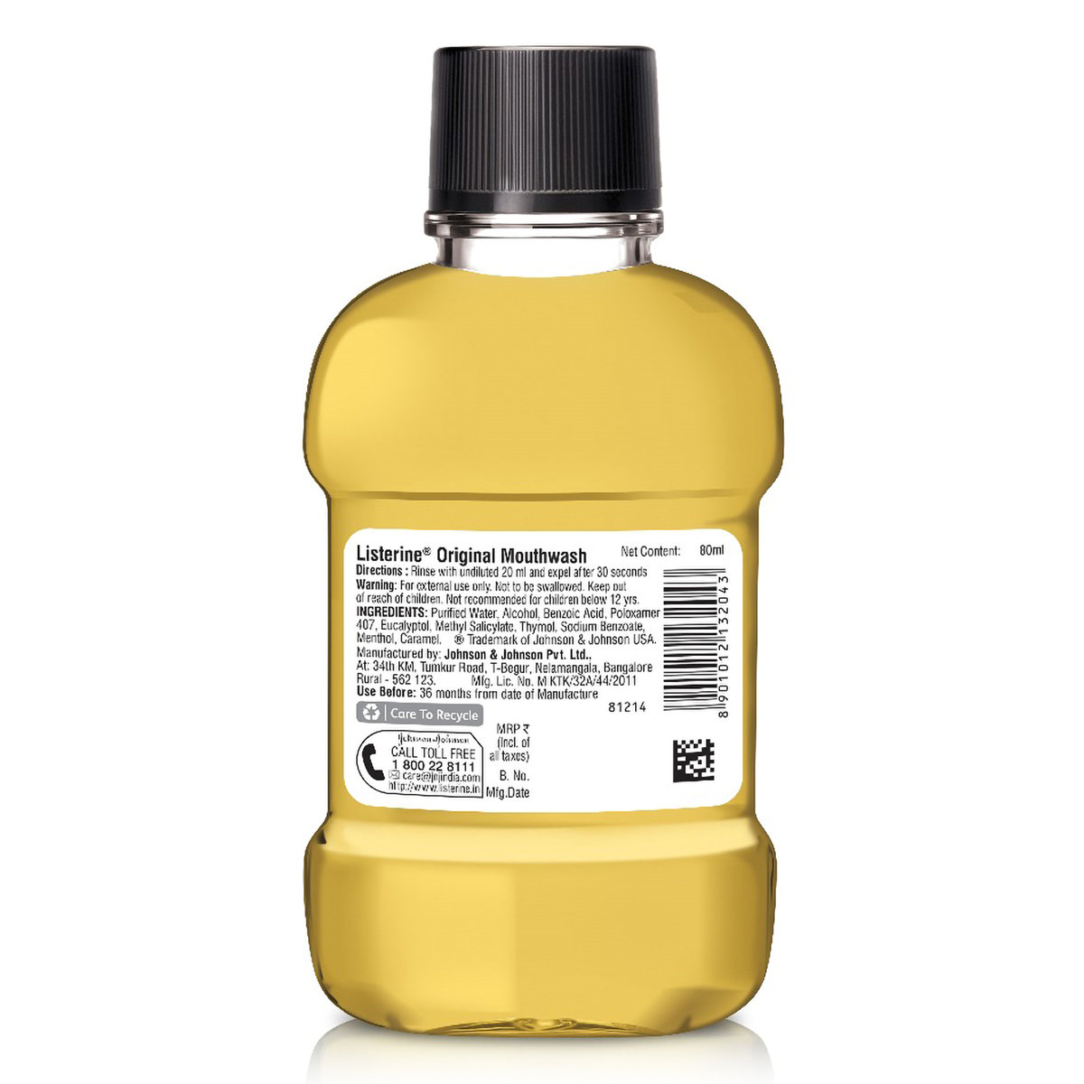 Listerine Original Mouthwash, 80 ml, Pack of 1 Listerine Original Mouthwash, 80 ml, Pack of 1