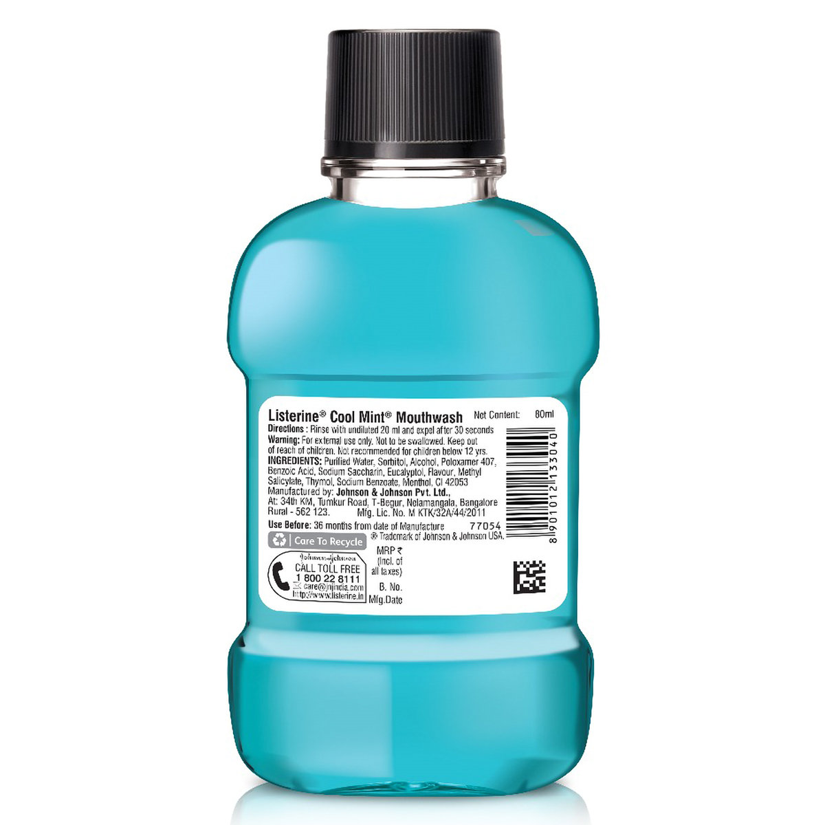 Listerine Cool Mint Mouthwash, 80 ml, Pack of 1 Listerine Cool Mint Mouthwash, 80 ml, Pack of 1