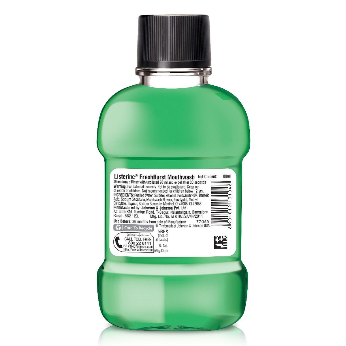 Listerine Freshburst MouthWash, 80 ml, Pack of 1 Listerine Freshburst MouthWash, 80 ml, Pack of 1