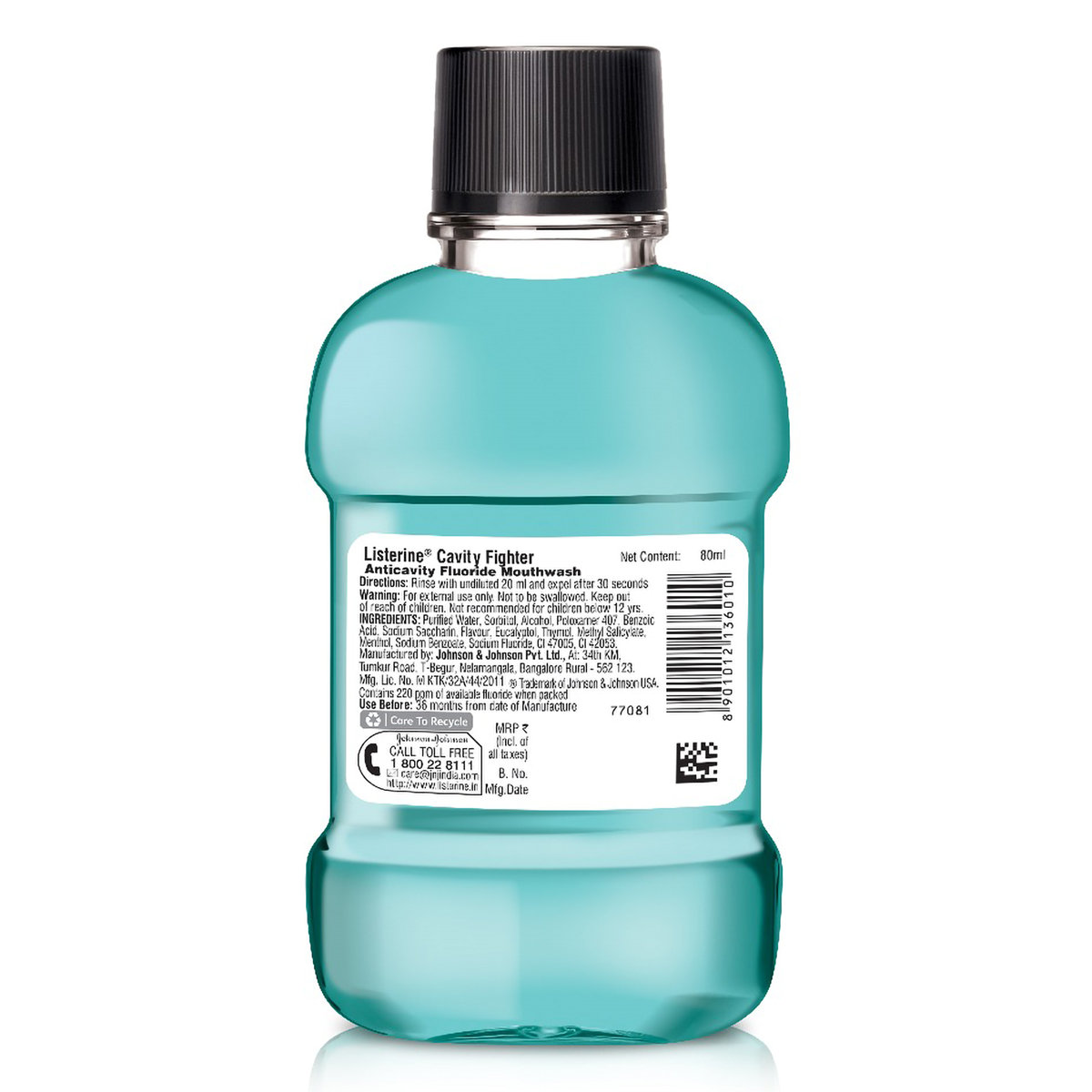 Listerine Cavity Fighter Mouthwash, 80 ml, Pack of 1 Listerine Cavity Fighter Mouthwash, 80 ml, Pack of 1