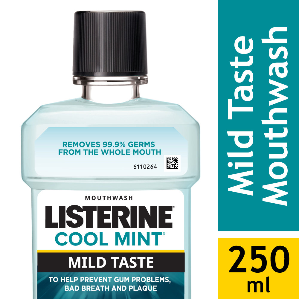 Listerine Cool Mint Mild Taste Mouthwash, 250 ml, Pack of 1 Listerine Cool Mint Mild Taste Mouthwash, 250 ml, Pack of 1