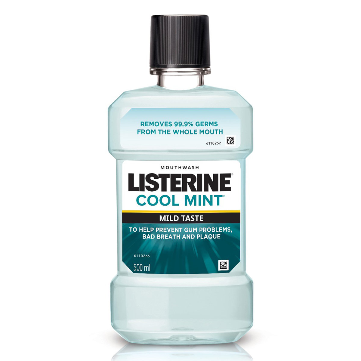 Listerine Cool Mint Mild Taste Mouthwash, 500 ml, Pack of 1 Listerine Cool Mint Mild Taste Mouthwash, 500 ml, Pack of 1