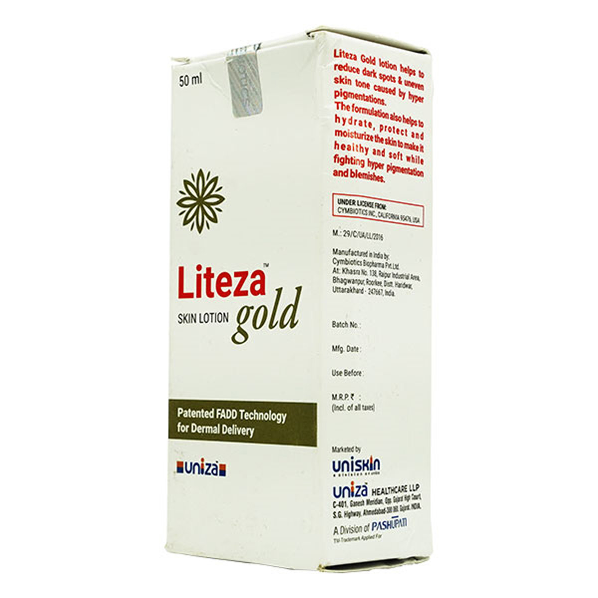 Liteza Gold Skin Lotion 50 ml, Pack of 1 Liteza Gold Skin Lotion 50 ml, Pack of 1