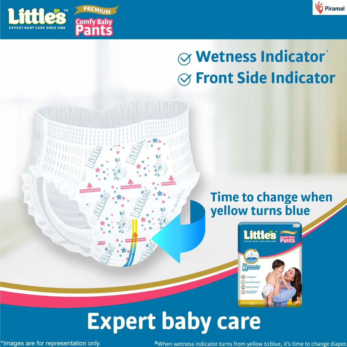 Little's Premium Comfy Baby Diaper Pants XL, 54 Count, Pack of 1 Little's Premium Comfy Baby Diaper Pants XL, 54 Count, Pack of 1