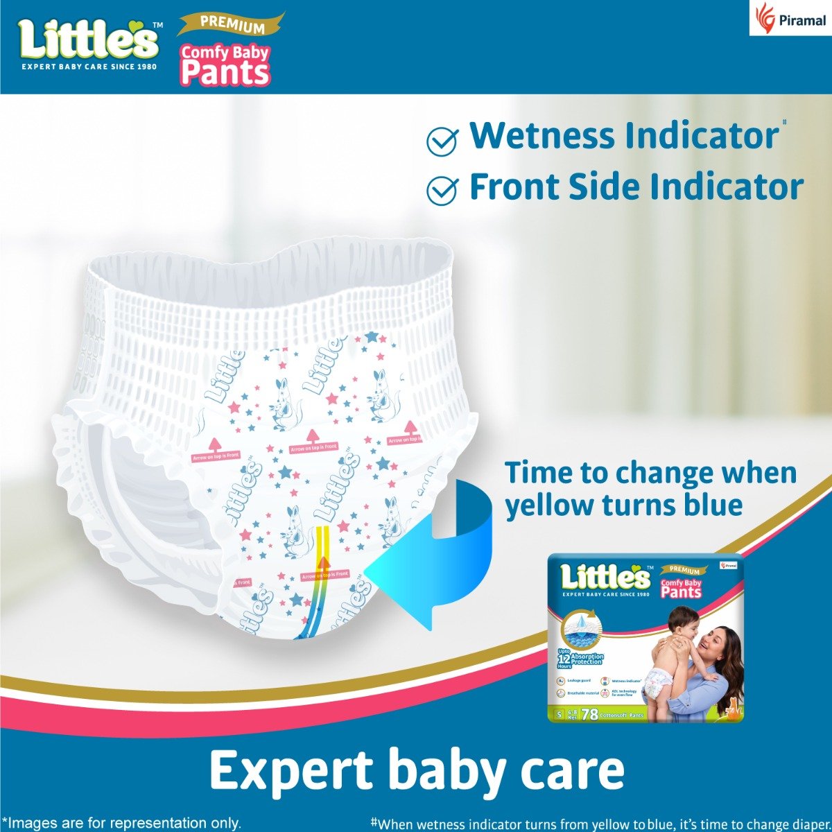 Little's Premium Comfy Baby Diaper Pants Small, 78 Count, Pack of 1 Little's Premium Comfy Baby Diaper Pants Small, 78 Count, Pack of 1