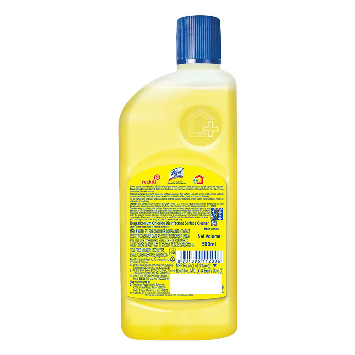 Lizol Disinfectant Citrus Surface Cleaner, 500 ml, Pack of 1 Lizol Disinfectant Citrus Surface Cleaner, 500 ml, Pack of 1