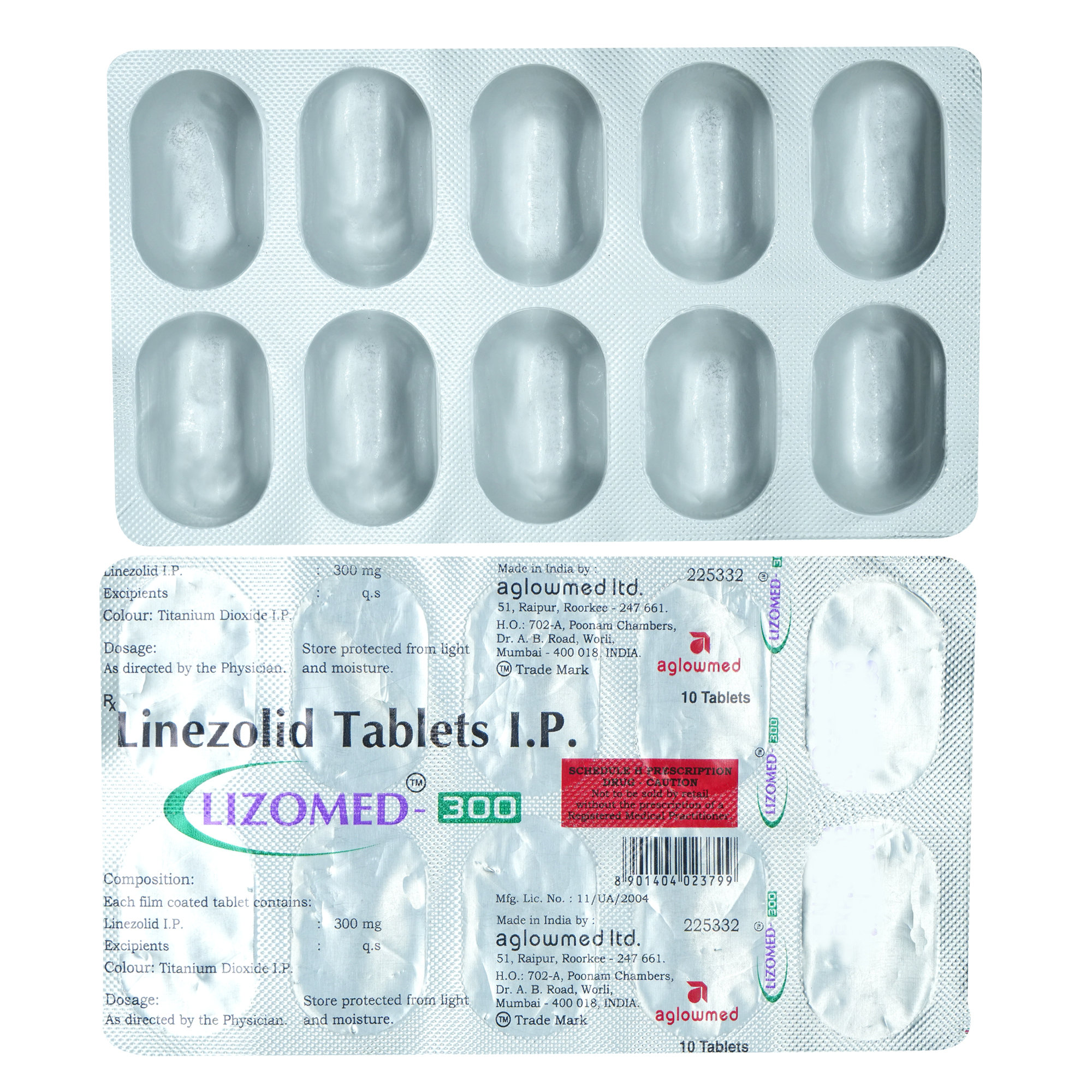 Lizomed-300 mg Tablet 10's, Pack of 10 TabletS Lizomed-300 mg Tablet 10's, Pack of 10 TabletS