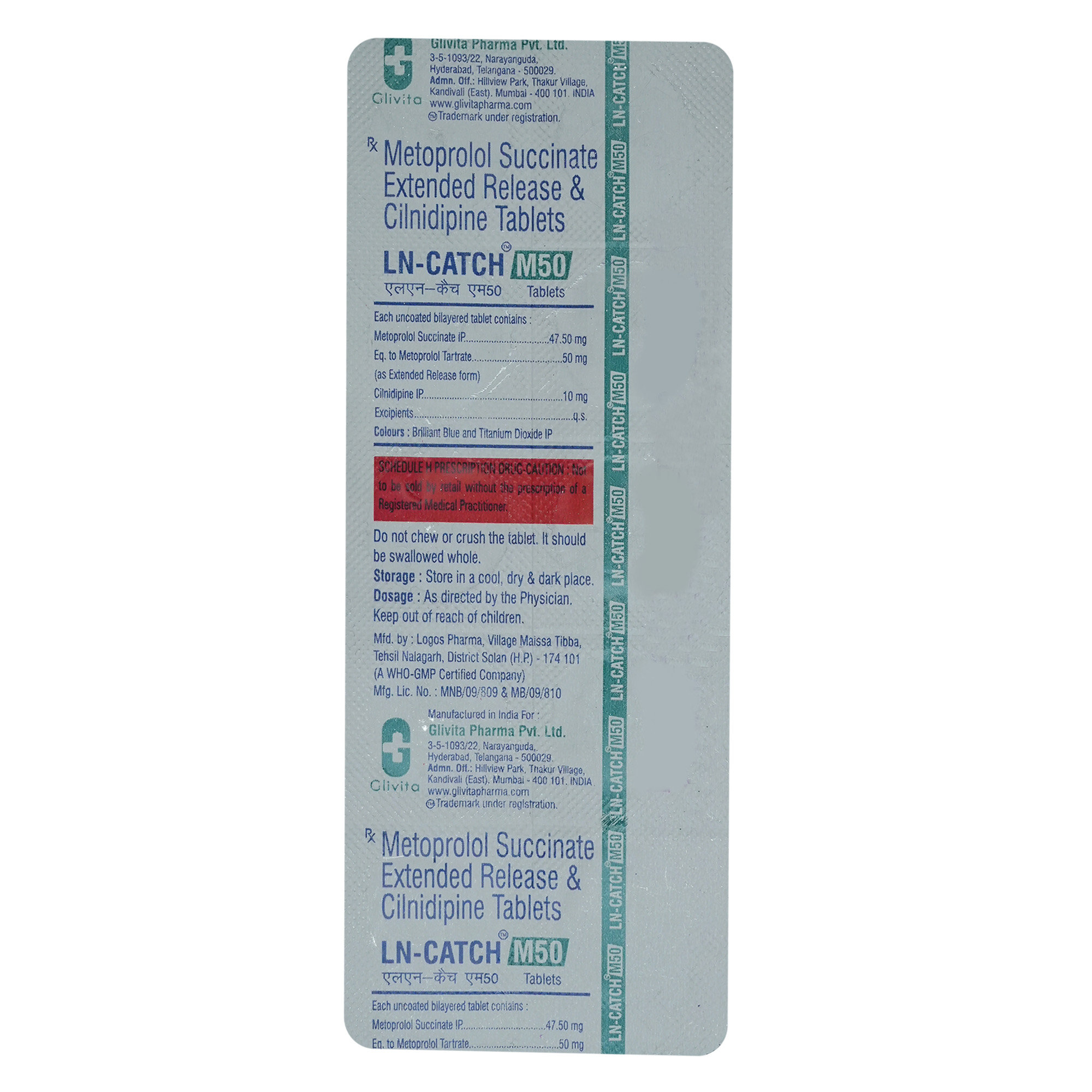 Ln Catch M 50 Tab 10'S, Pack of 10 TABLETS Ln Catch M 50 Tab 10'S, Pack of 10 TABLETS