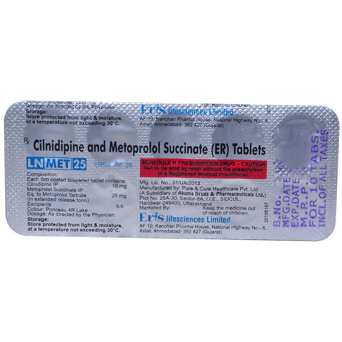 LN Met 25 Tablet 10's, Pack of 10 TABLETS LN Met 25 Tablet 10's, Pack of 10 TABLETS