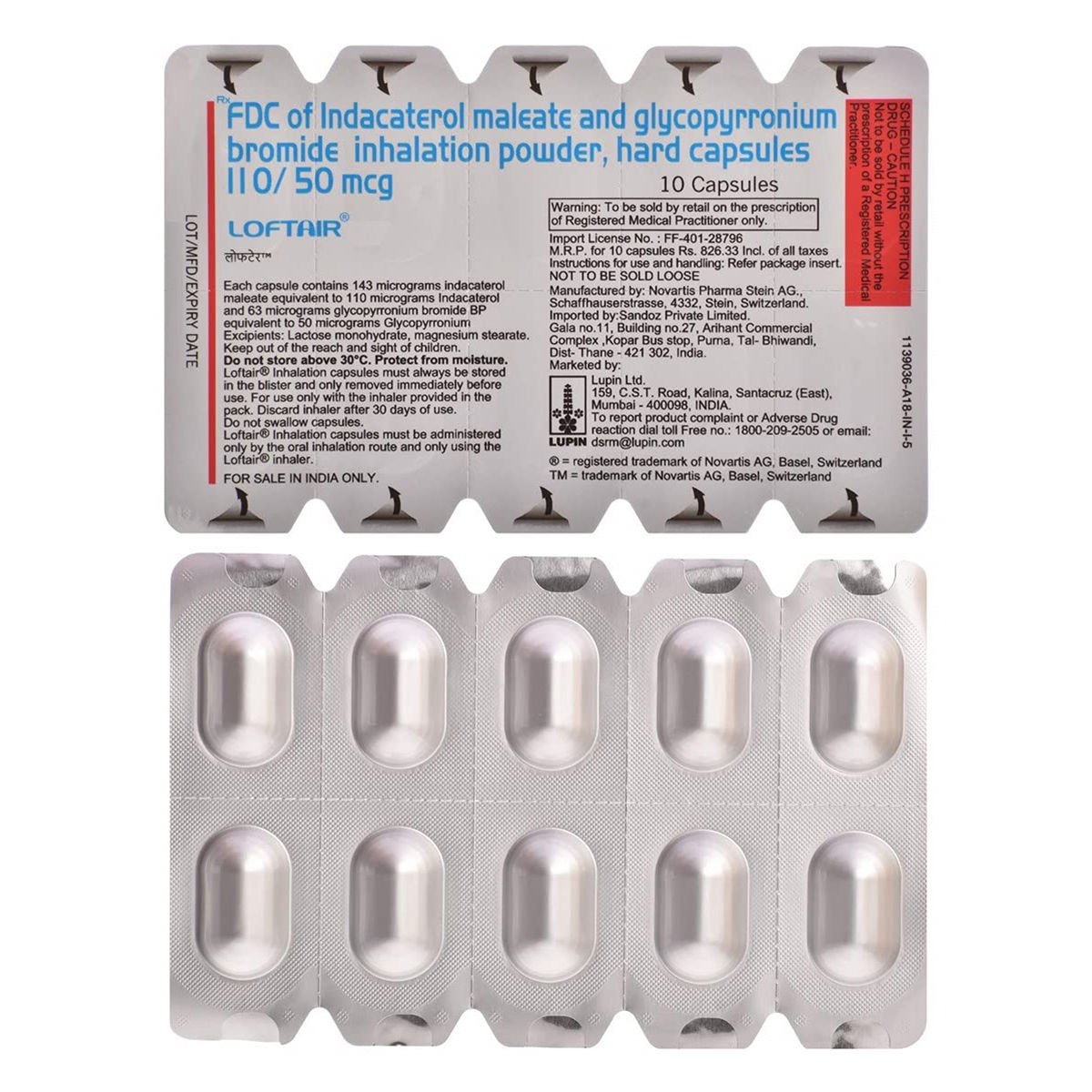 Buy Loftair 110/50mcg Capsule 10's Online