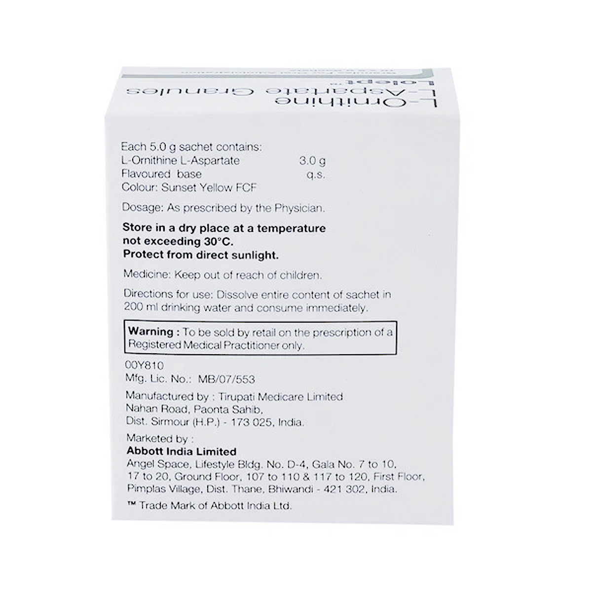 Lolept 3Gm Granules 5Gm, Pack of 1 Tablet Lolept 3Gm Granules 5Gm, Pack of 1 Tablet