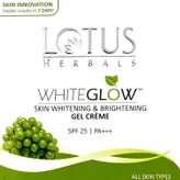 Lotus Herbals Whiteglow Skin Whitening &amp; Brightening Gel Cream SPF 25 PA+++, 60 ml, Pack of 1