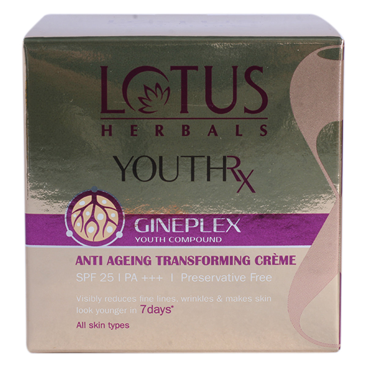 Lotus Herbals YouthRx Anti-Ageing Transforming Cream, 50 gm, Pack of 1 Lotus Herbals YouthRx Anti-Ageing Transforming Cream, 50 gm, Pack of 1