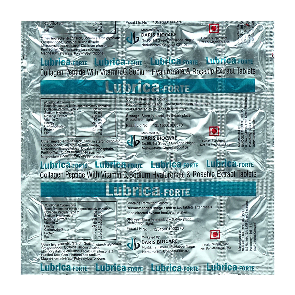 Buy Lubrica-Forte Tablet 15's Online