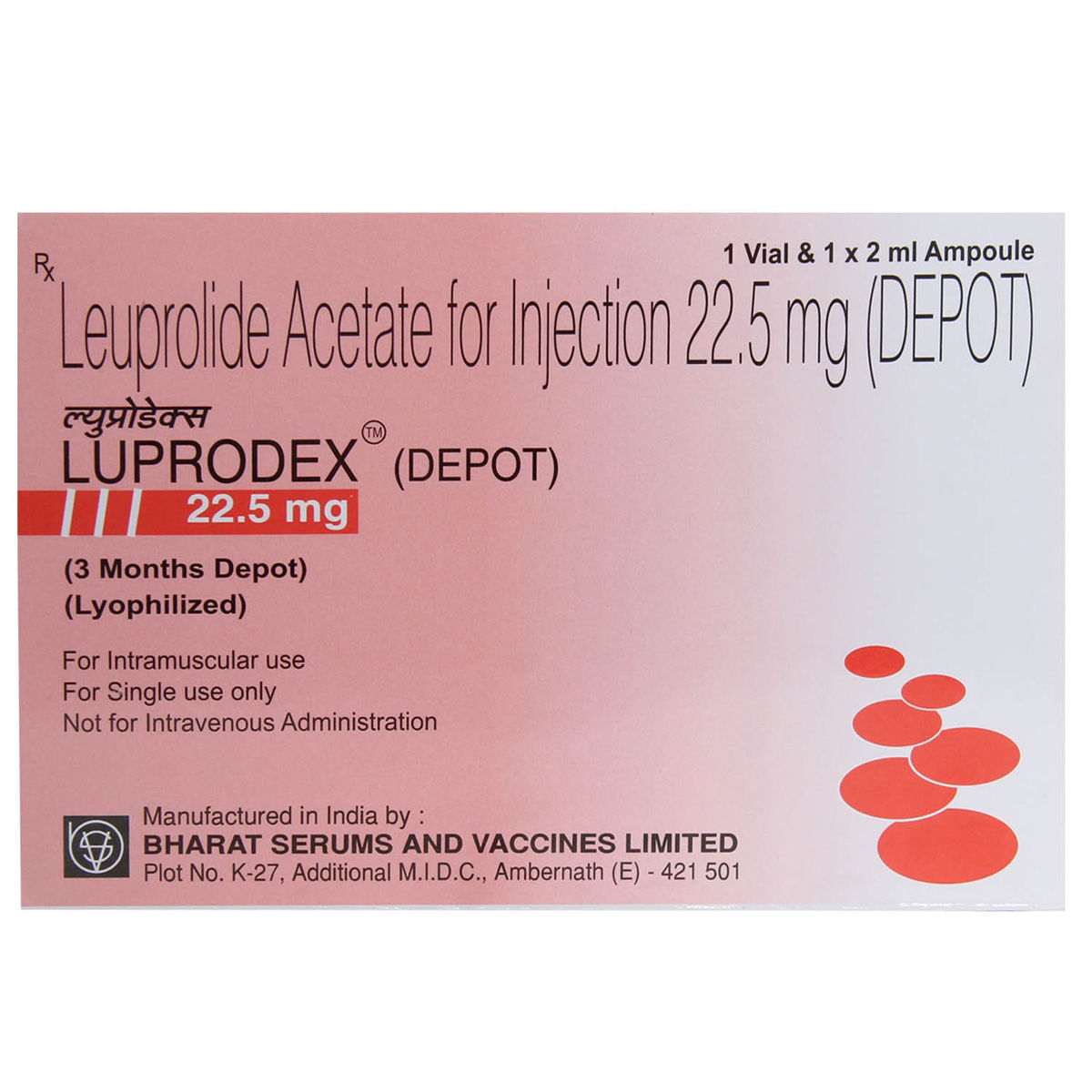 Buy LUPRODEX 22.5MG INJECTION  Online