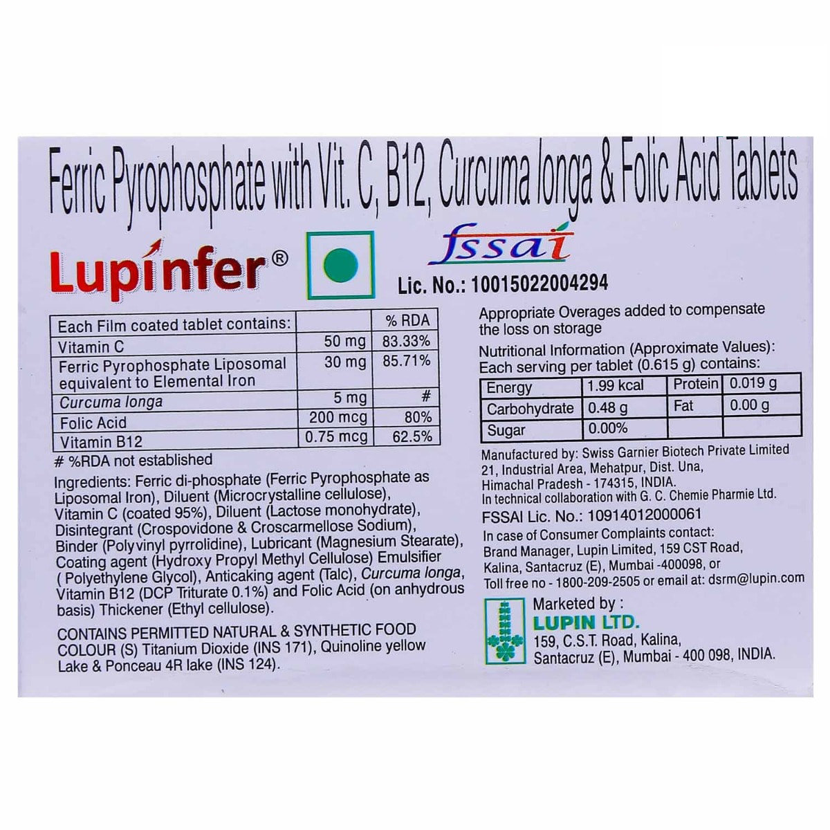 Lupinfer Tablet 10's, Pack of 10 Lupinfer Tablet 10's, Pack of 10