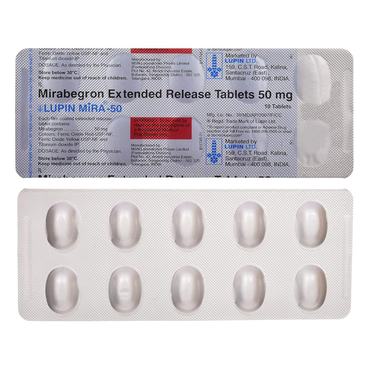 Buy Lupin Mira-50 Tablet 10's Online