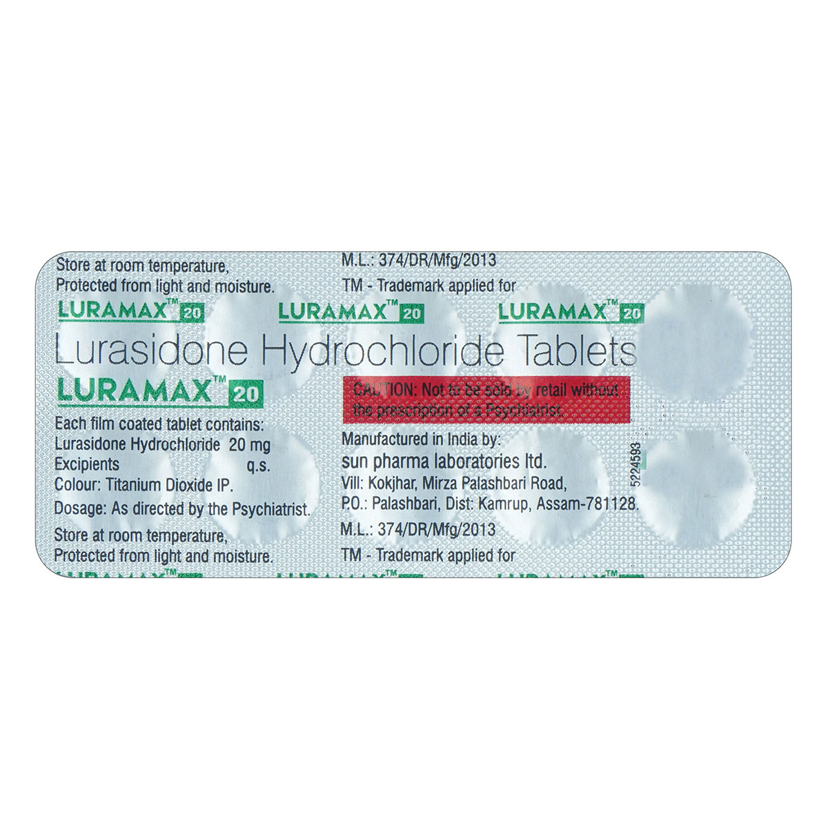 Luramax 20 mg Tablet 10's, Pack of 10 TabletS Luramax 20 mg Tablet 10's, Pack of 10 TabletS