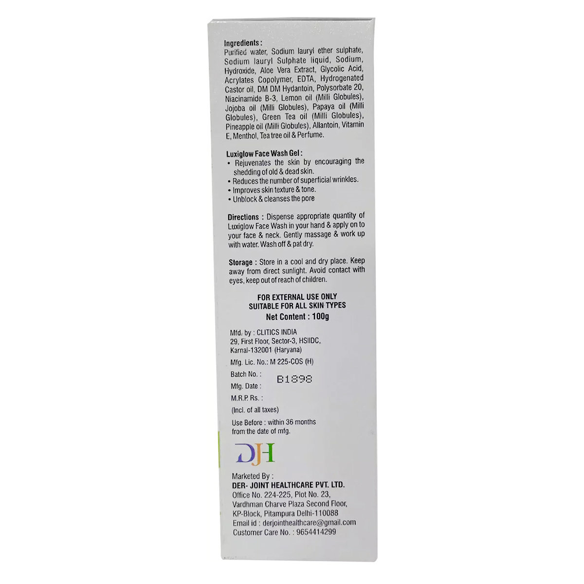 Luxiglow Face Wash Gel 100 gm, Pack of 1 Luxiglow Face Wash Gel 100 gm, Pack of 1