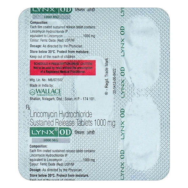 Lynx OD 1000 mg Tablet 5's, Pack of 5 TabletS