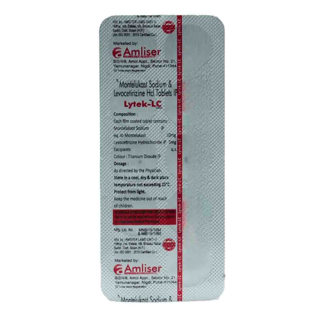 Lytek-LC 10/5 Tablet 10's, Pack of 10 TabletS Lytek-LC 10/5 Tablet 10's, Pack of 10 TabletS