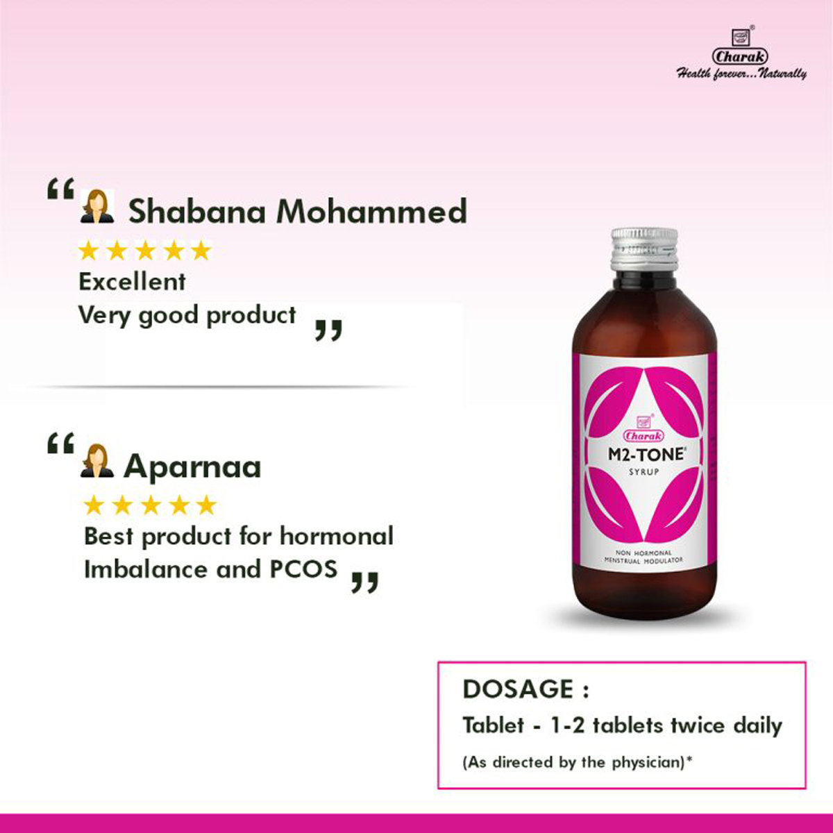 Charak M2-Tone Syrup, 450 ml, Pack of 1 Charak M2-Tone Syrup, 450 ml, Pack of 1