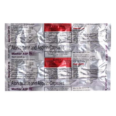 Mactor ASP 75 Capsule 10's, Pack of 10 CapsulesS