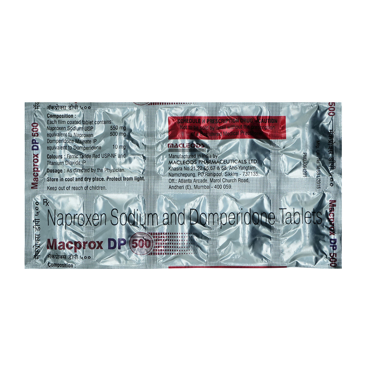 Buy MACPROX DP 500MG TABLET 10'S Online