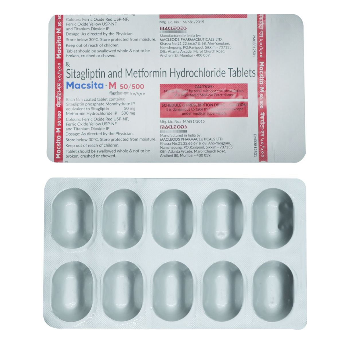 Buy Macsita-M 50/500Mg Tab 10'S Online