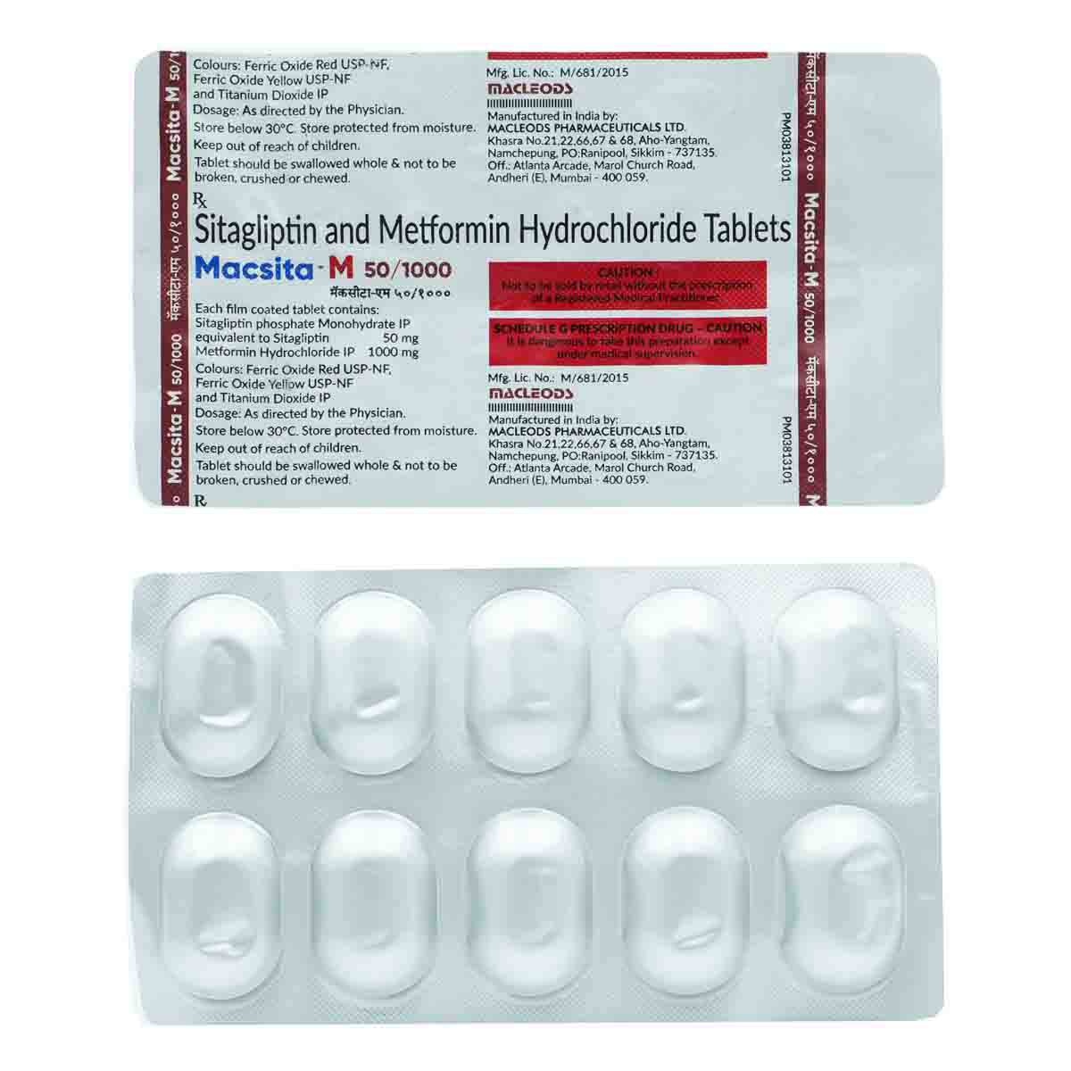 Buy Macsita-M 50/1000Mg Tab 10'S Online